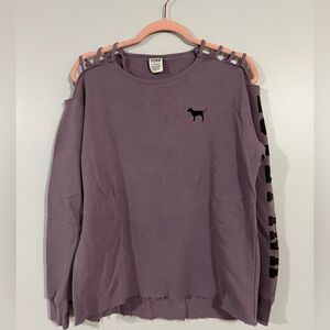 Distressed pink sweater